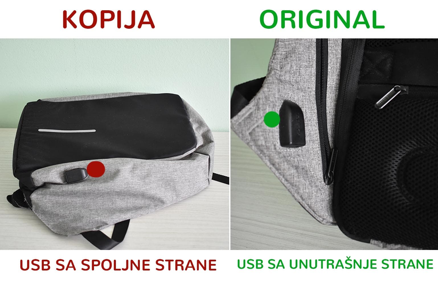 Boban ranac - Kopija vs Original - Koje su razlike? 24 ranac za laptop boban usb punjac 1 1