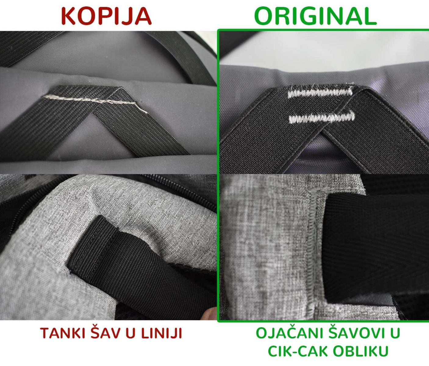 Boban ranac - Kopija vs Original - Koje su razlike? 23 savovi boban ranac za laptop original vs kopija 2 1 1